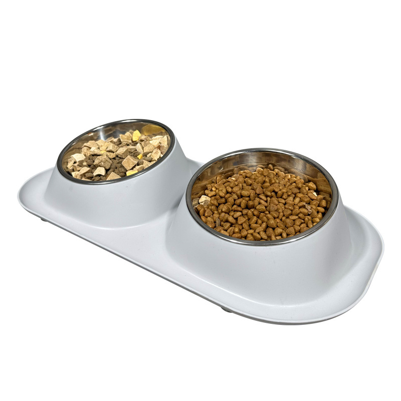 Pet Food Drinking Bowl Pet Feeding elected dog Bowl Stainless Steel  Elevated neck guard bowl