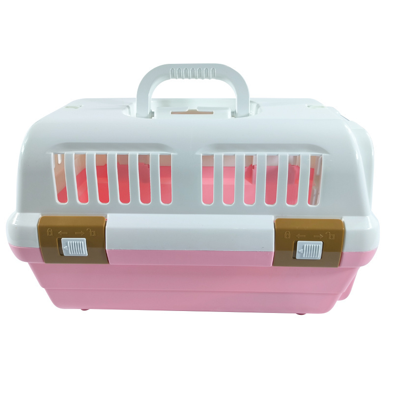 Airline Shipping Approved car Portable Plastic Pet Dog Transport Box Air Travel Kennel Carrier Crate Cage