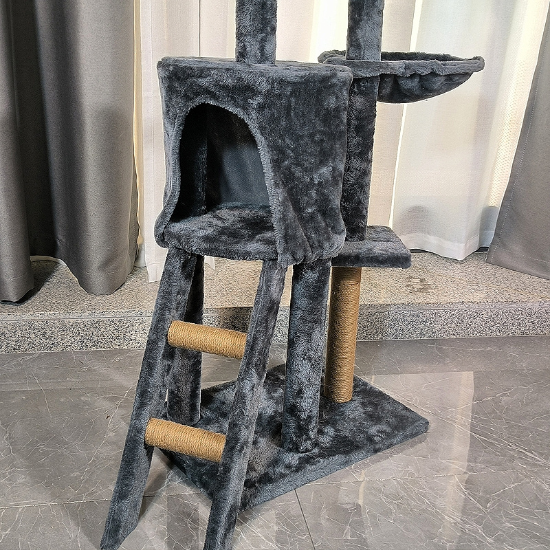 Factory Sisal Wooden Large Cat Tree Tower Solid Scratching Post And Climbing Furniture For Cats