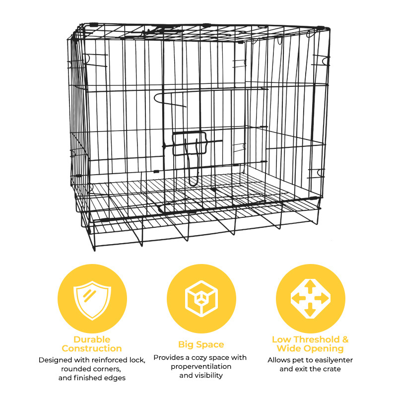 Indoor Pet House Foldable Metal Dog Crate Cage Single Door Crate For Dog