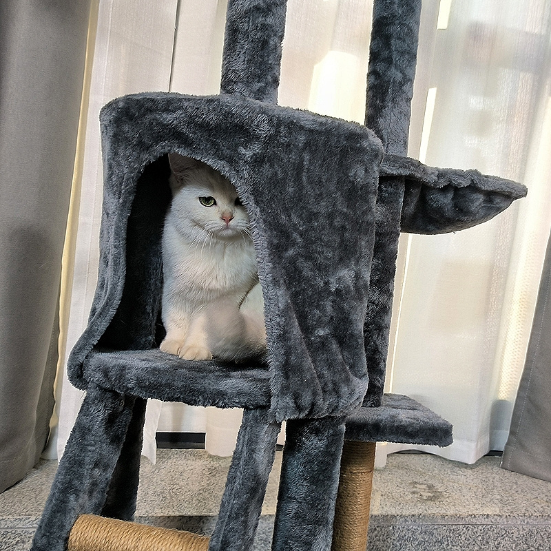 Factory Sisal Wooden Large Cat Tree Tower Solid Scratching Post And Climbing Furniture For Cats