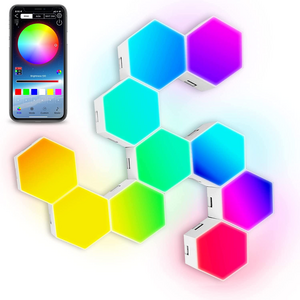 Hexagon Wall Light LED Panel - Smart APP RGB Hexagonal Modular Gaming Light Music