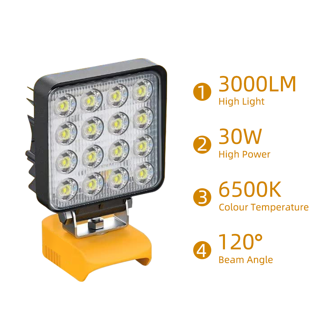 LED Work Lights for DeWALT 20V Battery 27W 2700Lumens Battery Powered LED Shop Light LED Work Light