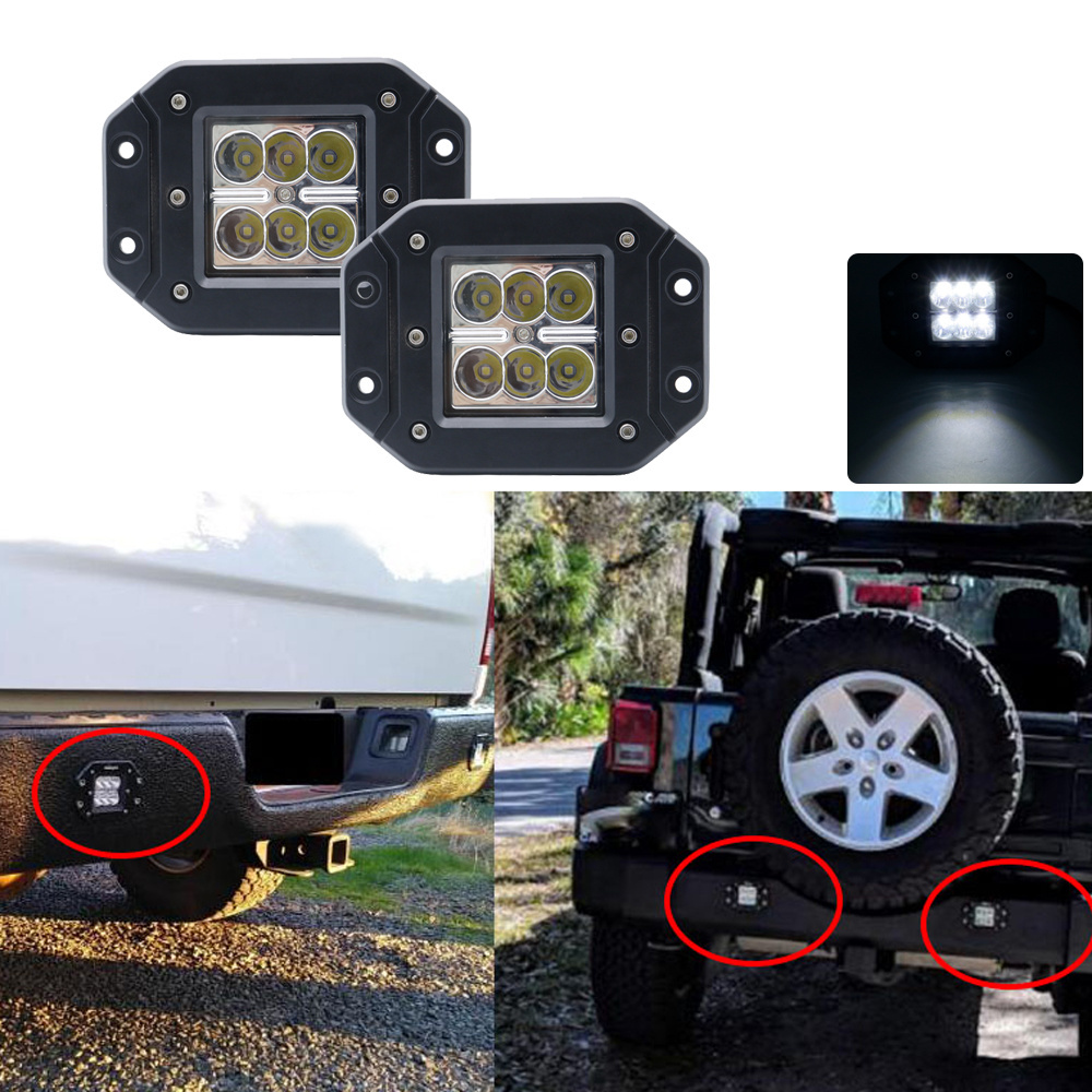 Flush Mount Led Work Spot Beam Led Daytime Running Light Offroad Truck Boat Atv Utv 12V 24V Car Led Light