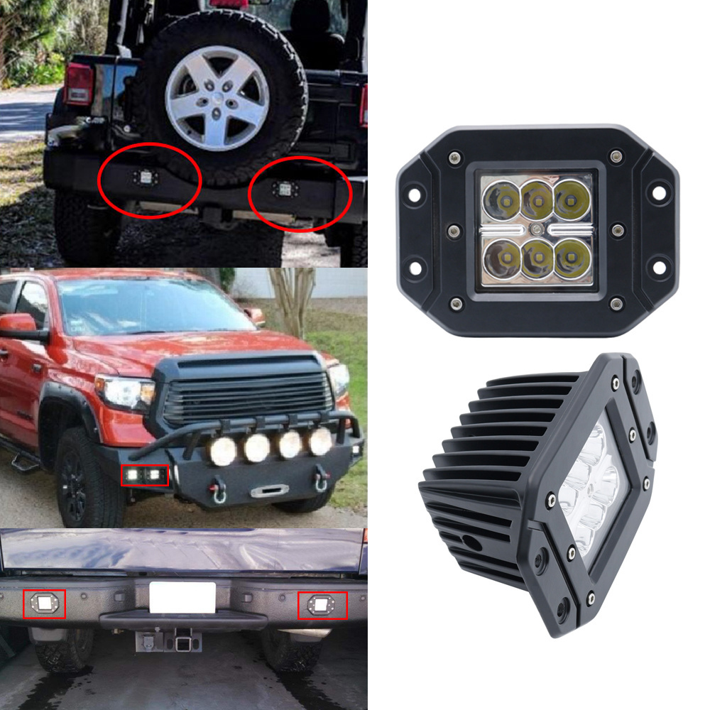 Flush Mount Led Work Spot Beam Led Daytime Running Light Offroad Truck Boat Atv Utv 12V 24V Car Led Light