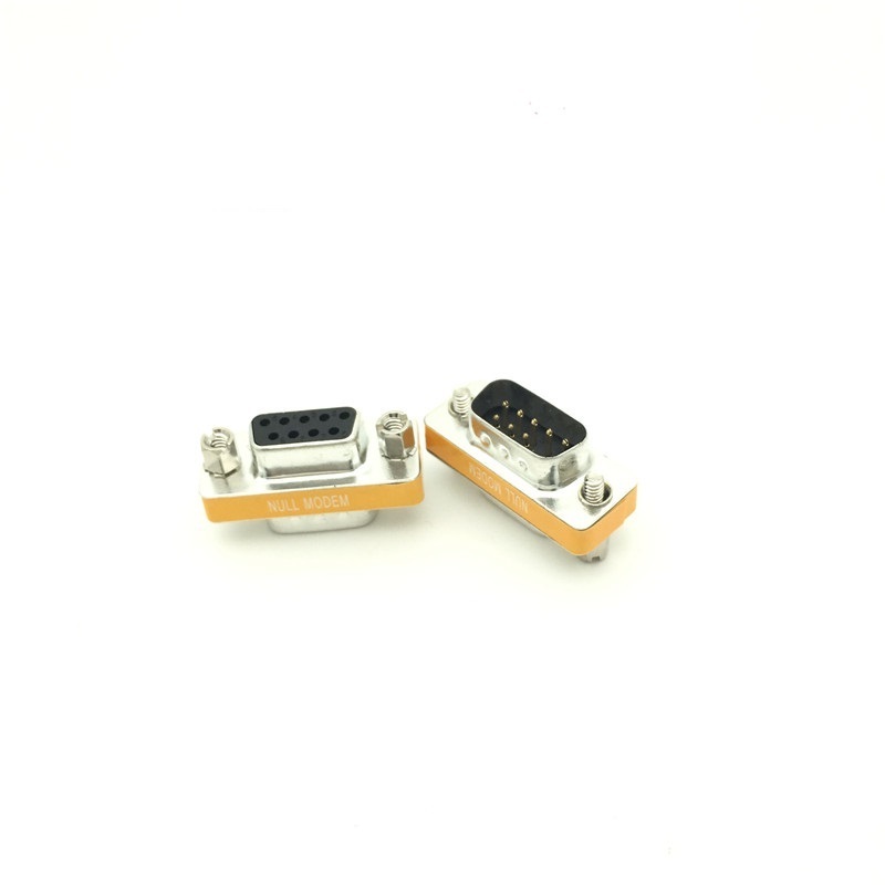 MINI adapter Null modem Orange DB9 9Pin Gender Changer Convertor feMale to Male DB9 Cross adapter