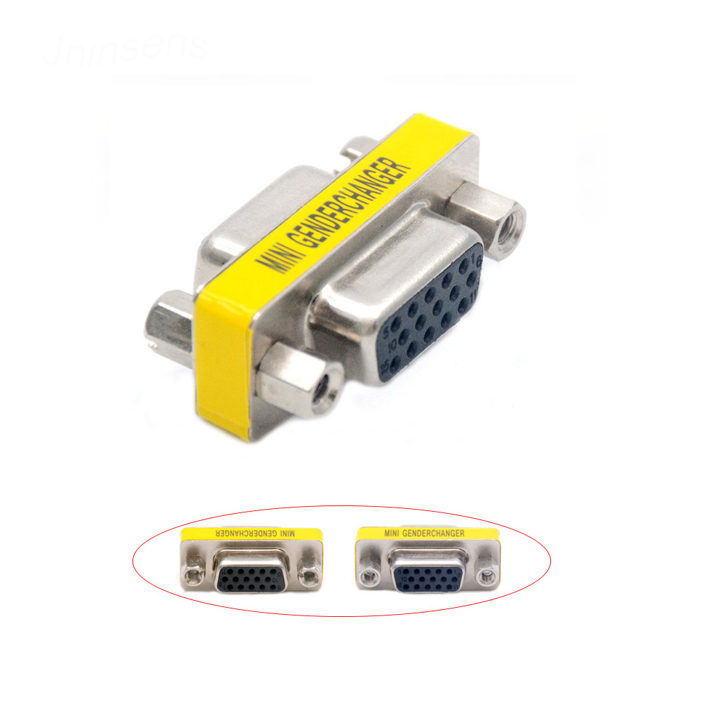 DB15 VGA Connector Mini Gender Changer Adapter 15 Pin Joint Serial Port M/M M/F F/F Converter