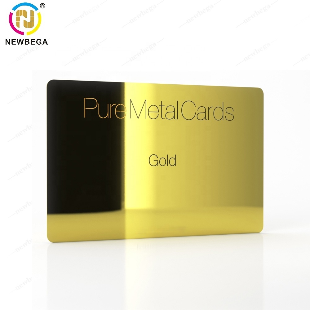 Custom ISO 14443 A RFID Metal NFC Blank Business Luxury Gold Smart Metal NFC Card