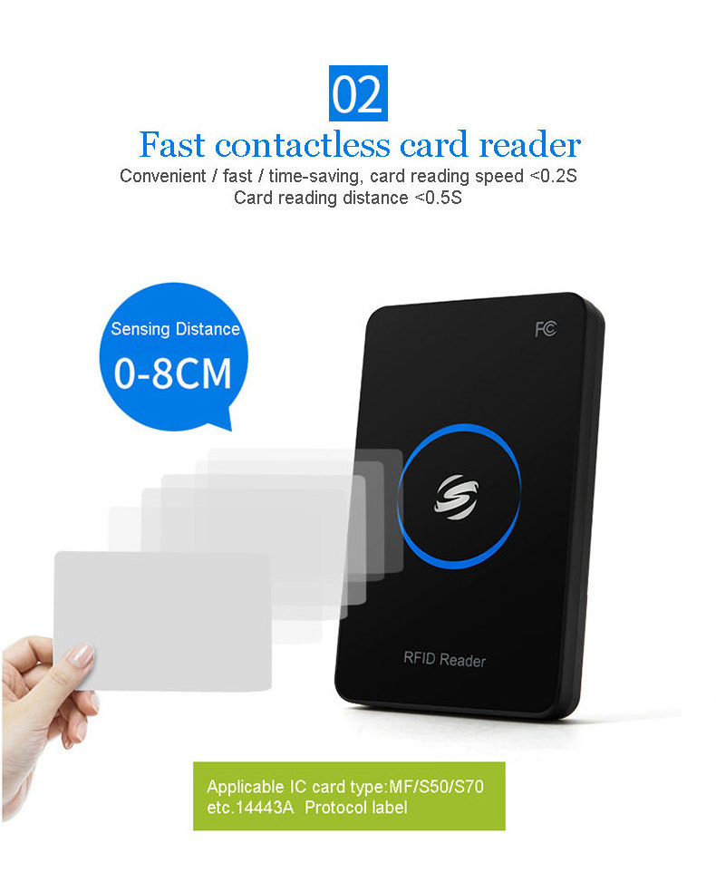 Mini Mobile Portable Programmable Magnetic Rfid Card Reader NFC Smart Card Reader