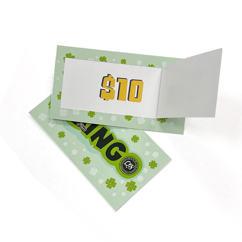 Custom Pull Tabs and Break Open Lottery Tickets One Window Pull Tab Gambling Tickets Games Lottery Tickets Printing