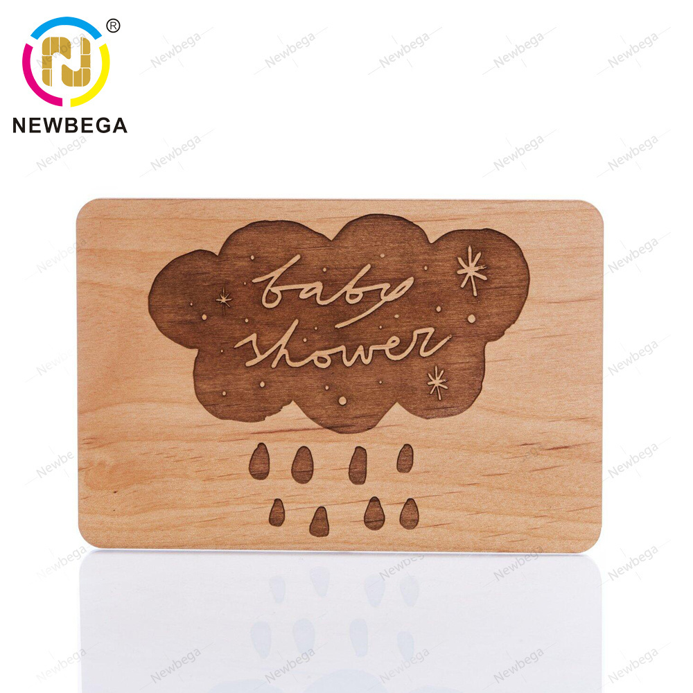 Bamboo wood business cards RFID ISO14443A Smart NTA 213/215/216/424 dna NFC wooden hotel key cards