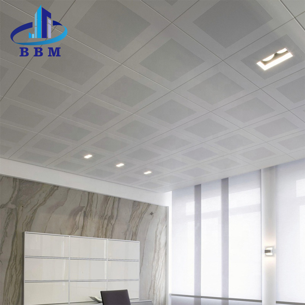 Metal material decorative aluminum hook on ceiling panels false ceiling tile for commercial building