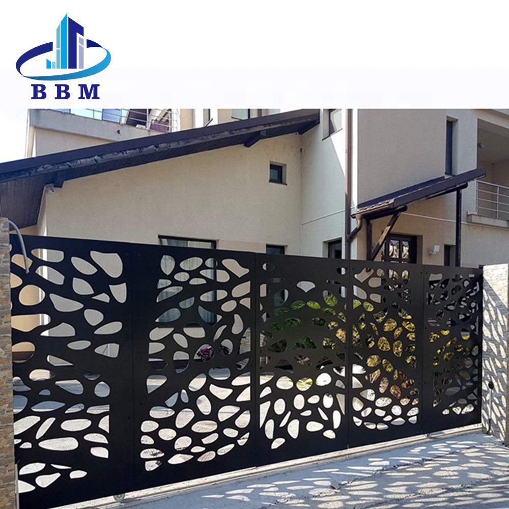 Custom Garden Fencing Trellis Gates Courtyard Aluminium Laser Cut Gates Perforated Garden Gates Decorative Aluminum Fence