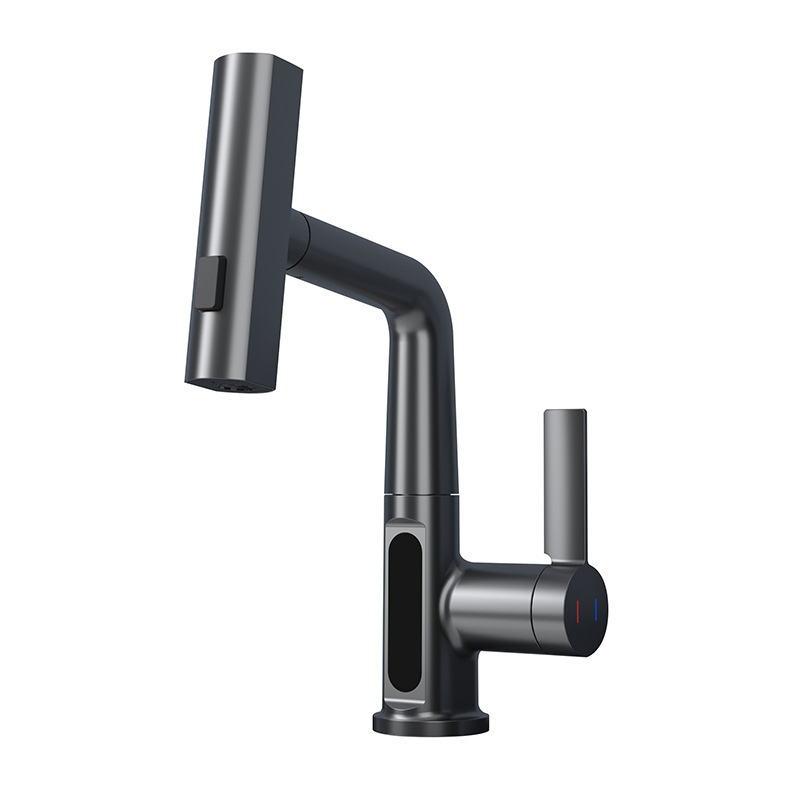 Bathroom Faucet one Hole Mixer Tap Deck Mount Black Tap Single Handle Lavatory Basin Vanity Sink Faucet