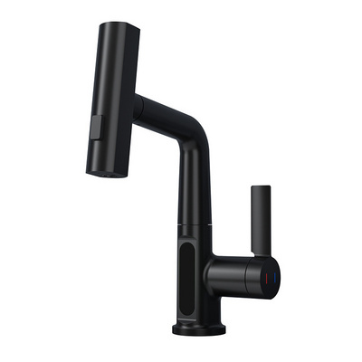 Bathroom Faucet one Hole Mixer Tap Deck Mount Black Tap Single Handle Lavatory Basin Vanity Sink Faucet