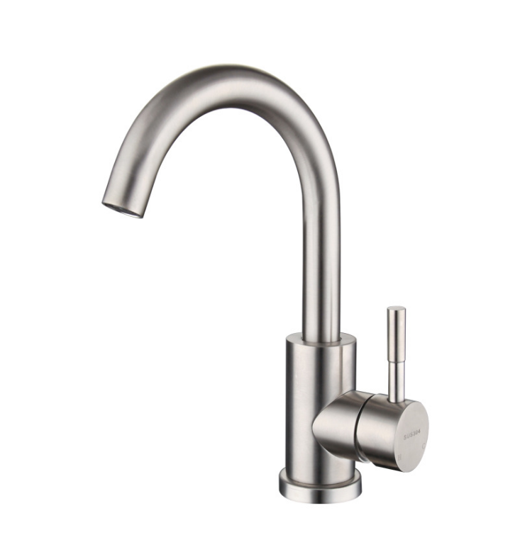 304 stainless steel kitchen faucet gold brushed wash basin cold and hot water mixer wash basin rotary faucet