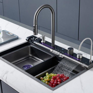 2024 Hot Sale Stainless Steel Kitchen Sink Smart Sink Kitchen Modern Kitchen Sink With High Click