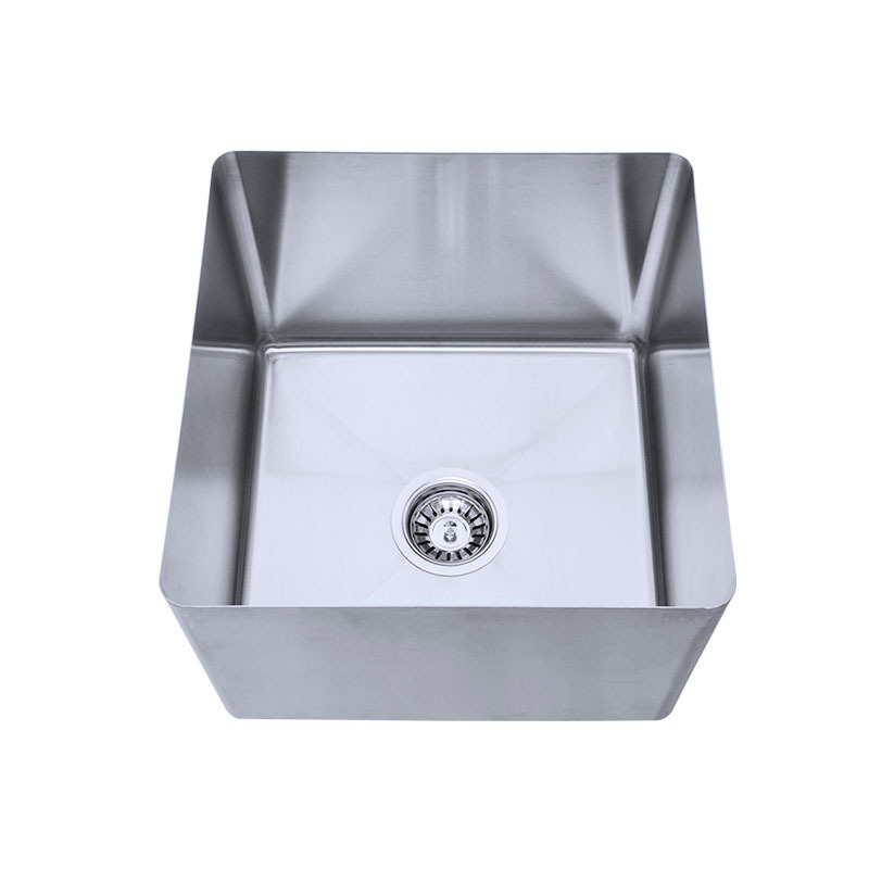 304 Customized Industrial Weld Sink Rectangular Inside Table Sink Bowl Handmade Fabricated Commercial Kitchen Stainless Steel