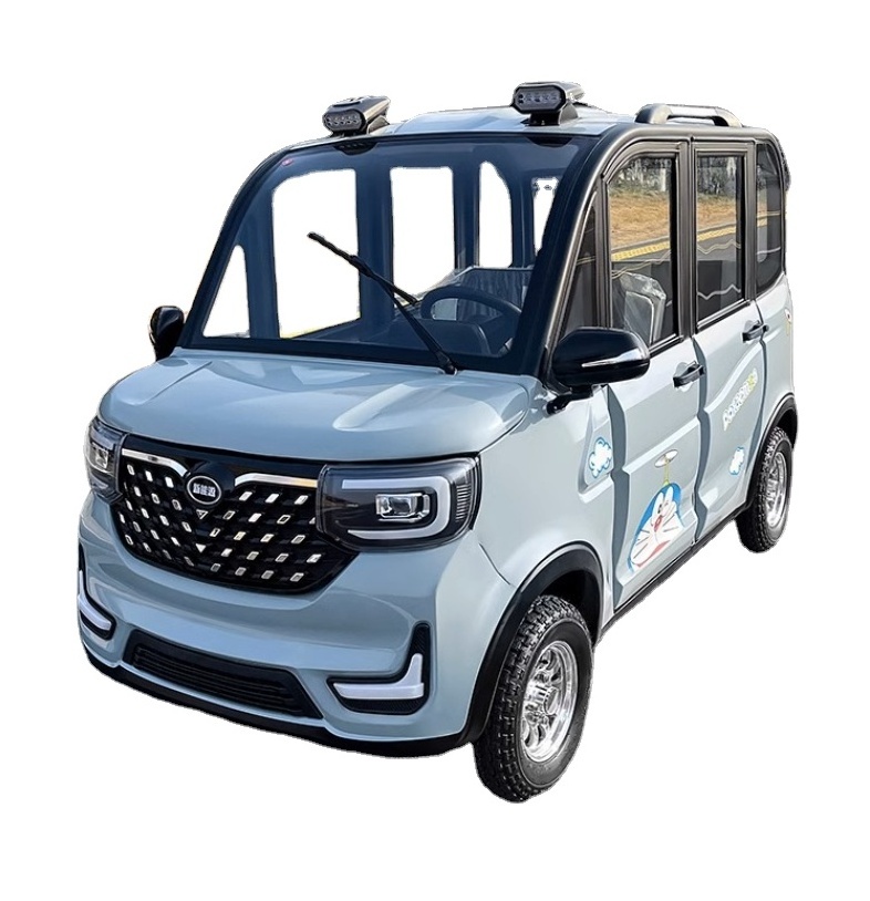 New Energy Four-Wheel electric mini car  Cargo Box Double Row Passenger Cargo Oil and Electric Dual-Purpose Truck