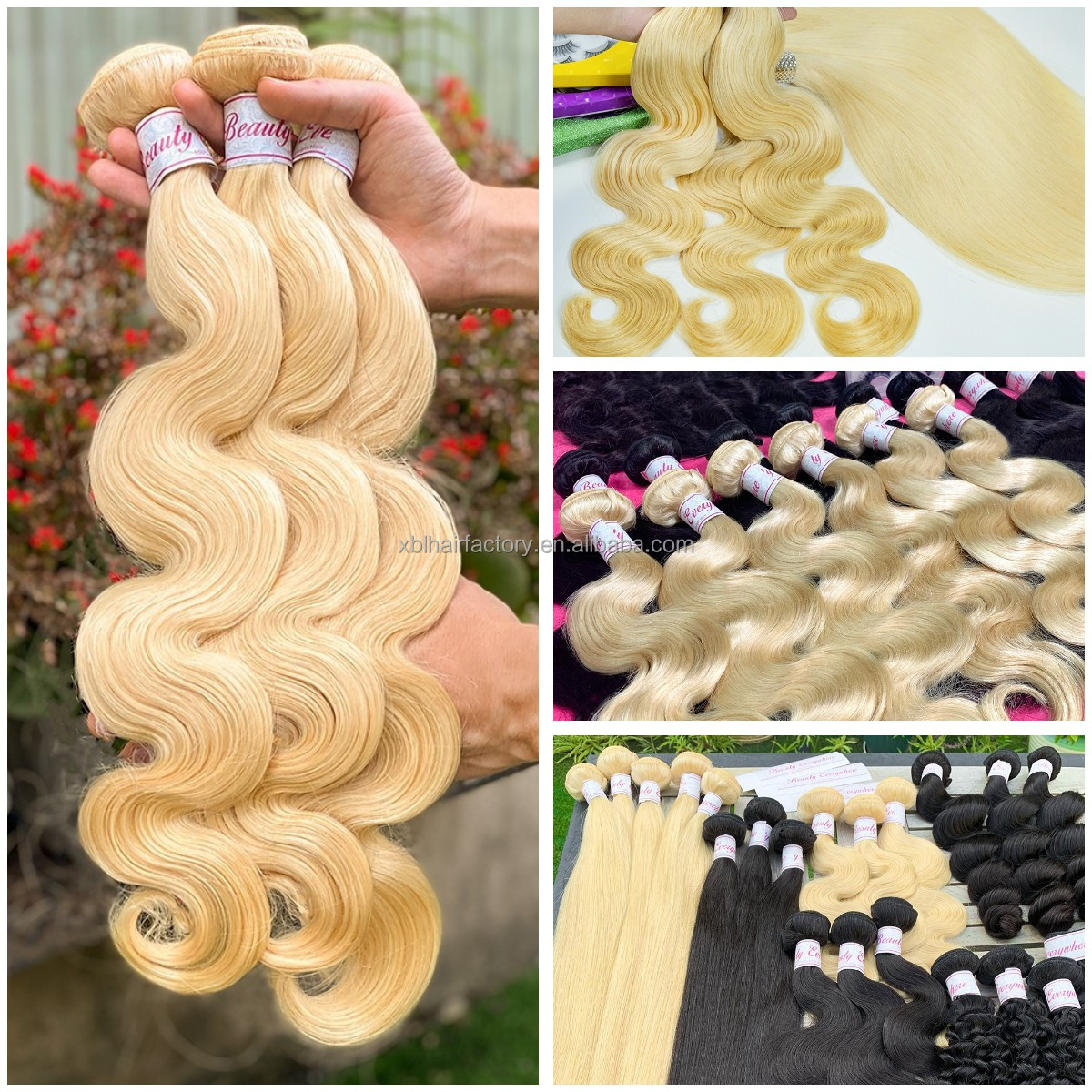 Virgin 613 Blonde Hair Bundles,Women Hair Single Donor Raw Virgin Filipino Hair,Bulk Body Wave Human Hair Extension Bundle