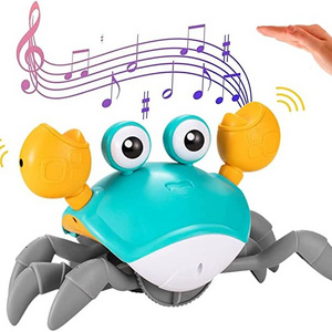 Crawling crabs automatically avoid obstacles rechargeable music and lights dancing baby toys walking inductive crabs