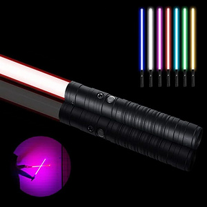 2024 Play lightsaber rechargeable metal handle LED RGB 15 Color changing light saber lighter