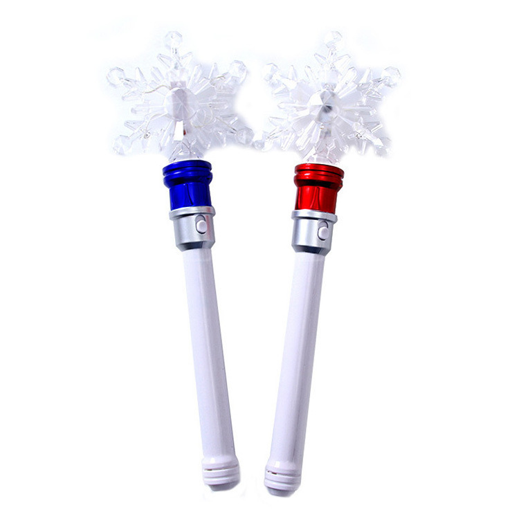 Colorful flashing rotating light stick LED long Pentacle Snowflake/butterfly music flash rotating stick