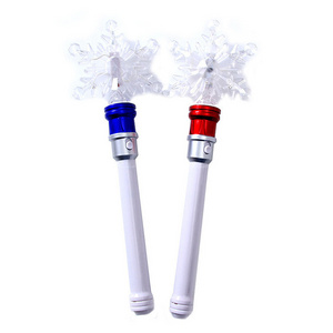 Colorful flashing rotating light stick LED long Pentacle Snowflake/butterfly music flash rotating stick