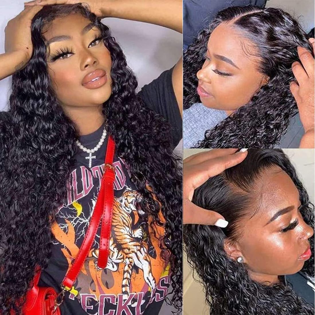 XBL 280% Density Brazilian Human Hair Lace Front Wig, Pre Pluck Lace Wig With Baby Hair, Virgin Hair Lace Wig For Black Women