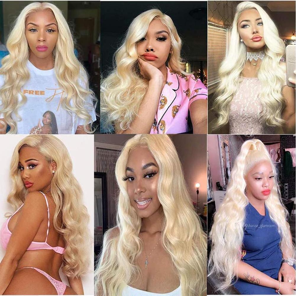 Longest 40 Inch Raw Human Hair 613 hd Lace Frontal Wig Blonde Body Wave Lace Front Wig 13x4 Pre Plucked Lace Front Human Hair