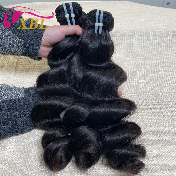 XBL hair vendors raw indian hair wholesale verified virgin human hair extension loose wave single donor raw indian temple bundle