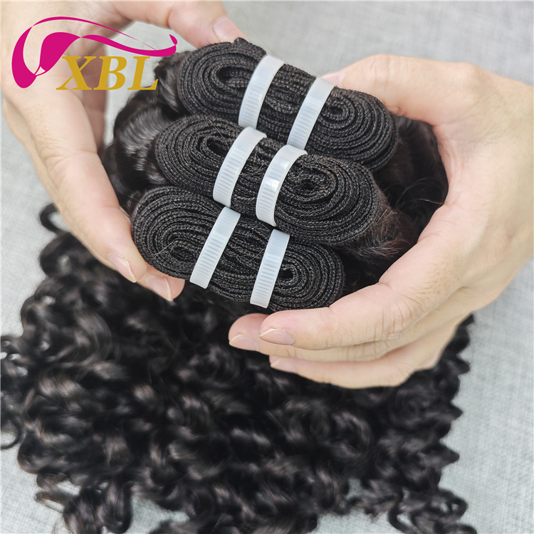 XBL High Quality Unprocessed Human Hair Extensions Bouncy Jerry Curl Cuticle Intact Raw Hair Virgin Peruvian Human Hair Bundles