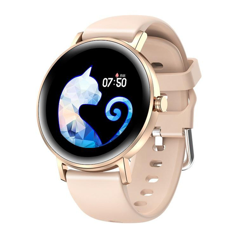 Small Round Women Android Smartwatch IP67 Waterproof Sports Smart Wristband With Fitness Sleep Tracker Reloj Inteligente