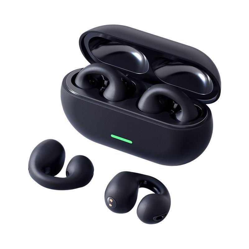 S06 Air Conduction Headphone 5.3 Open Ear Headset Bone Conduction Wireless Earbud With Mic HD Call Ear Hook OWS Sport Earphones