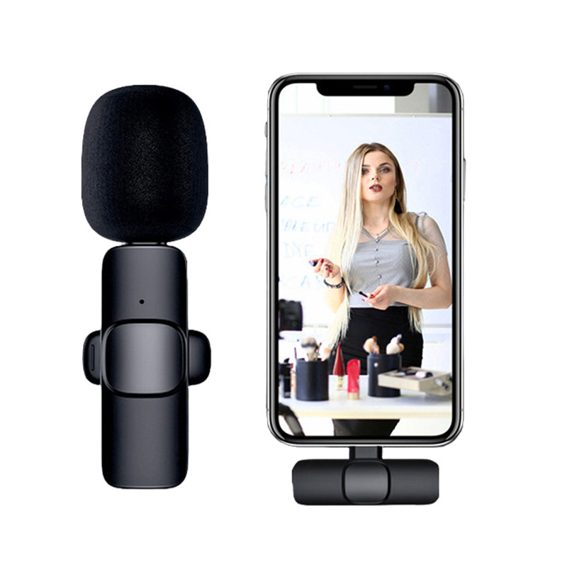 Portable K1 Wireless Lavalier Microphone Recording Mic Live Broadcast Gaming Mini Microphone For Phone