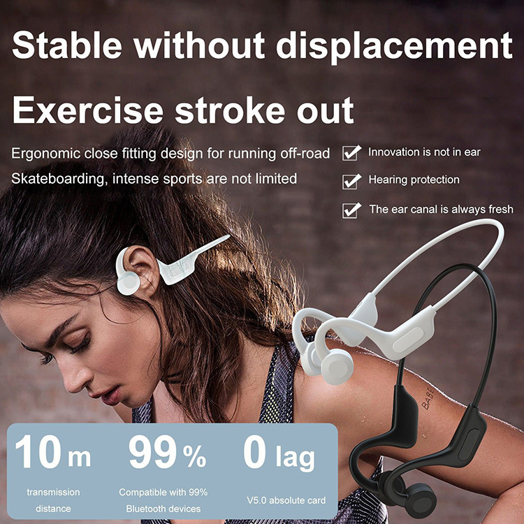 VG02 Wireless Headphones Sound Bone Conduction Earphones JS6 TWS Audifonos Waterproof Sport Earbuds Headset For Mobile Phone