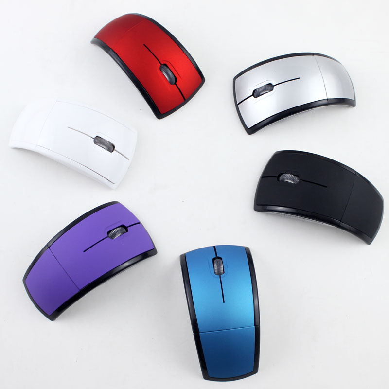 Foldable 2.4G Wireless Optical Computer Mouse 1600DPI Mice Sem Fio with USB Receiver