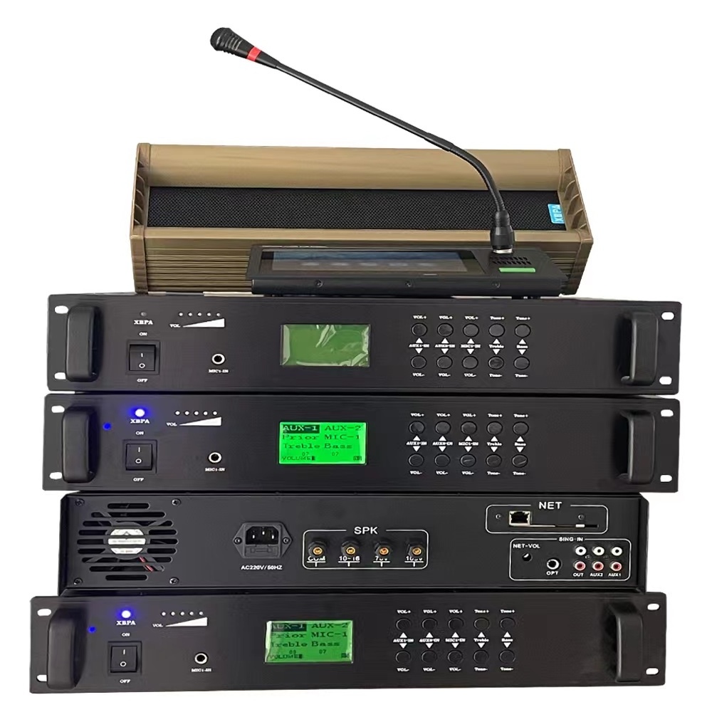 Professional audio video IP PA system speaker and professional audio power amplifier equipment Manufacturer