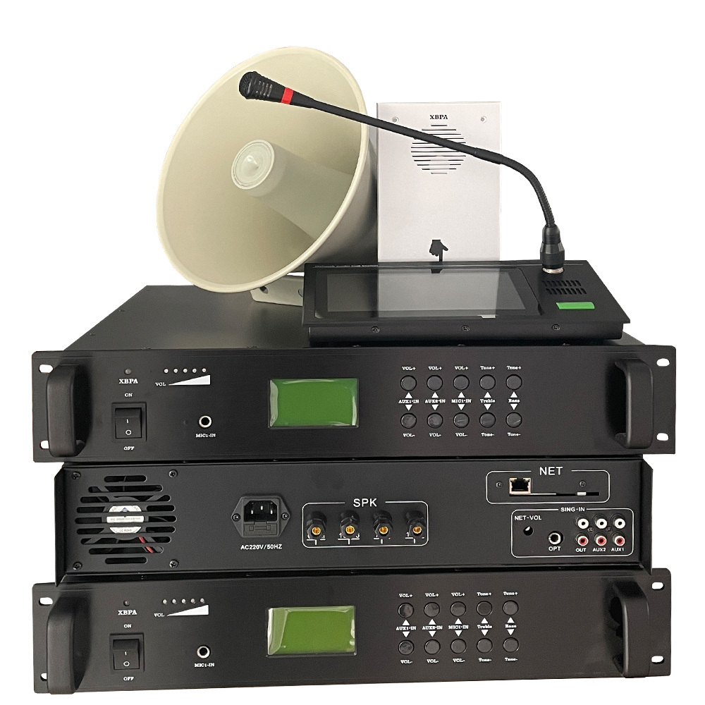 Professional audio video IP PA system speaker and professional audio power amplifier equipment Manufacturer