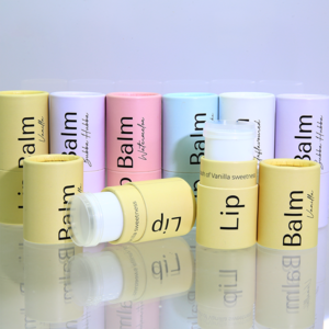 Custom New Design mini eco friendly kraft paper deodorant lip balm tube packaging twist up empty paper tube