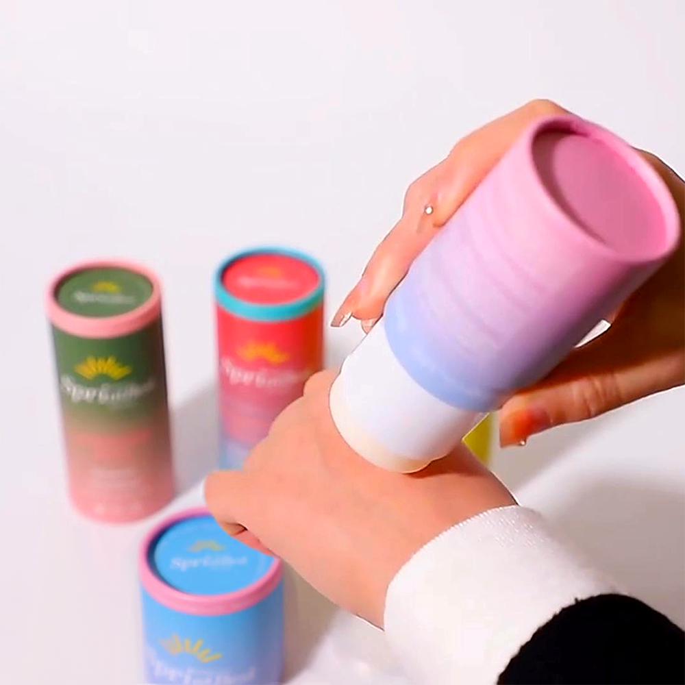 Eco Friendly Packaging Deodorant Container Twist Up Paper Deodorant Tube Push Up Paper Deodorant Stick Packaging Container