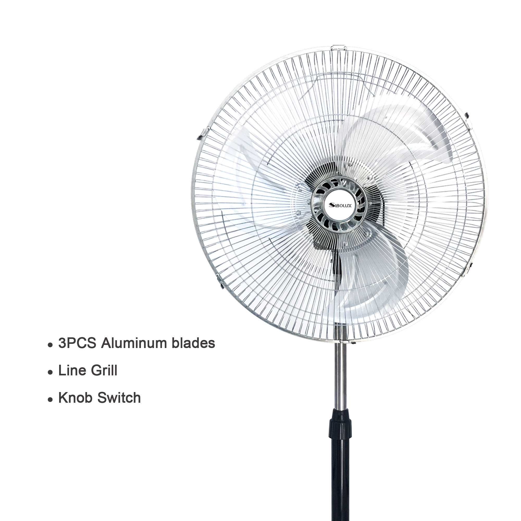 High quality silent 18 inch 3 in 1 industrial stand air cooler 110v 220v ac pedestal desk fan with uk eu plug