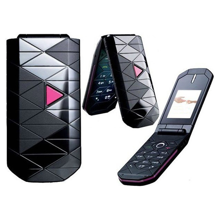 2g low price old flip phone black color GSM network without camera students keypad cell phone model 7070