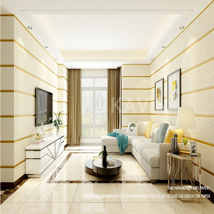 Striped marble deerskin wallpaper  3D embossed designs modern home decoration