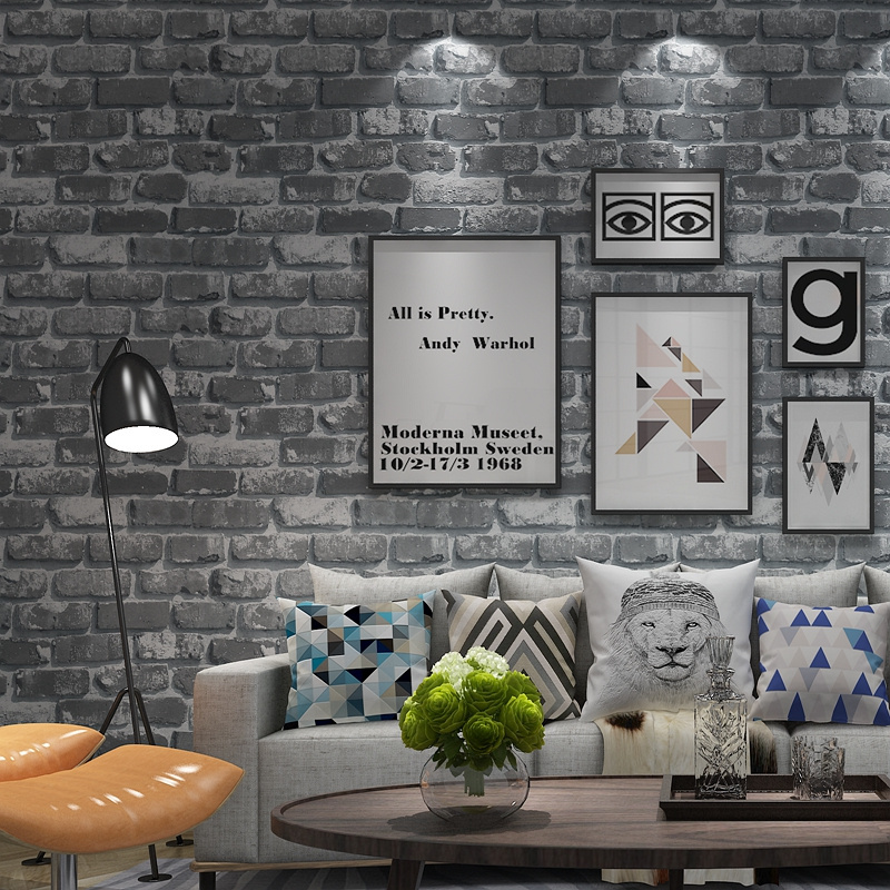 Luxury stone brick wall 10m wallpaper 3D living room background wall decor