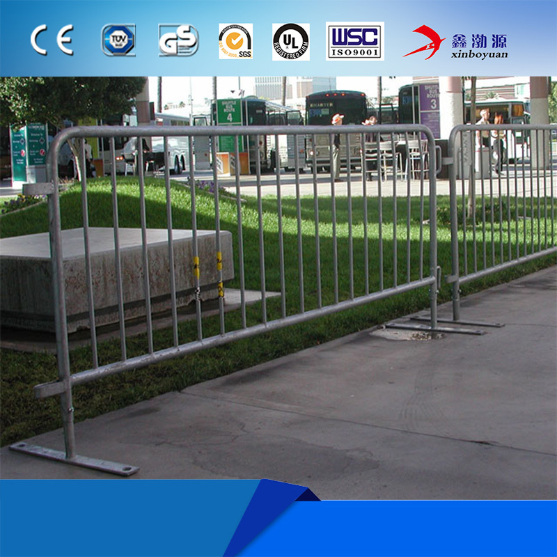 Hot dipped galvanized pedestrian metal traffic crowd control portable mobile barrier