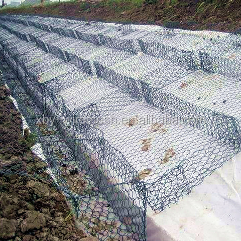 Hebei  factory 2x1x1pvc coated gabion box wire mesh hot Dipped Galvanized Material and PVC coated welded gabion retaining wall