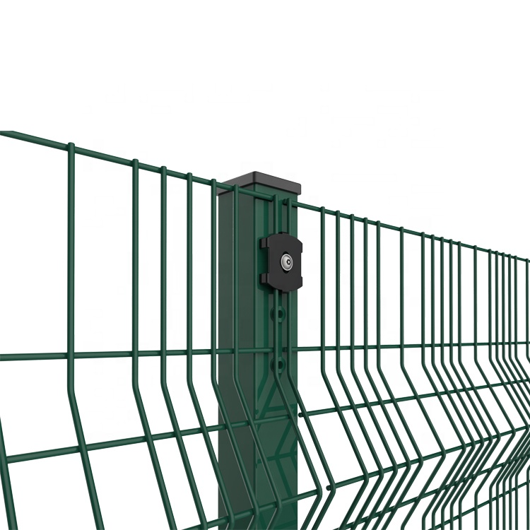 PVC 3D Curved Coated Wire Mesh Triangular Bending Guardrail Nets Fence 3d Bend Guardrail