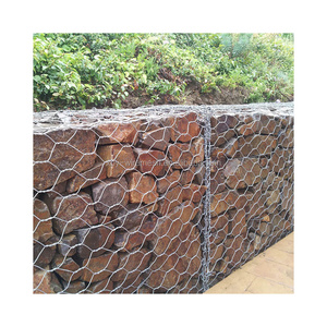 Hebei  factory 2x1x1pvc coated gabion box wire mesh hot Dipped Galvanized Material and PVC coated welded gabion retaining wall