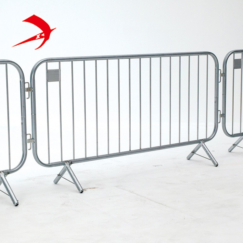 Hot dipped galvanized pedestrian metal traffic crowd control portable mobile barrier